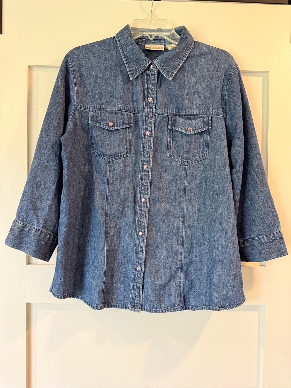 Classic Denim Snap-Front Shirt
